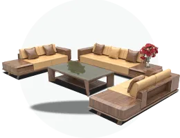 Bộ sưu tập các mẫu sofa gỗ óc chó