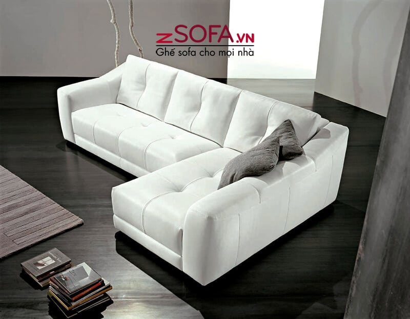 Ghế sofa góc màu trắng chất lượng bán tại zSofa