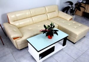 Sofa góc da- Hình ảnh bàn giao cho khách hàng