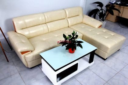 Sofa góc da- Hình ảnh bàn giao cho khách hàng