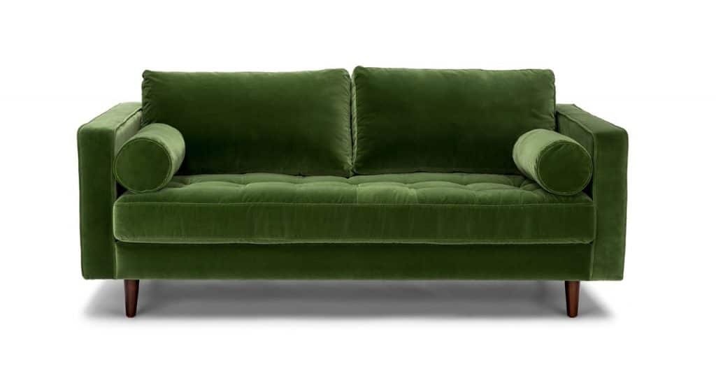 Chất liệu vải nhung được dùng tương đối phổ biến để bọc ghế sofa