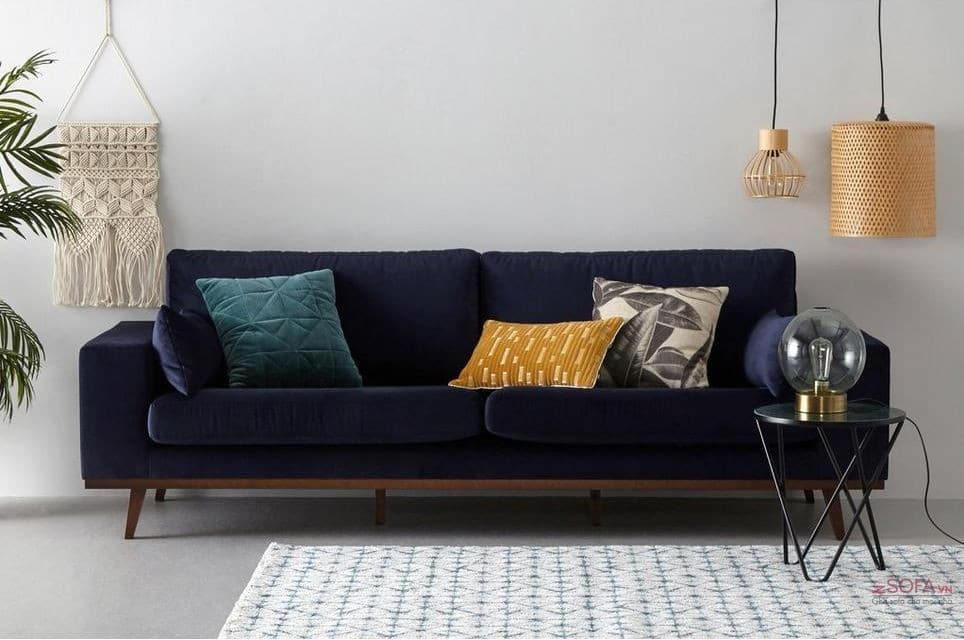 Màu sắc của sofa nhung đa dạng và phong phú