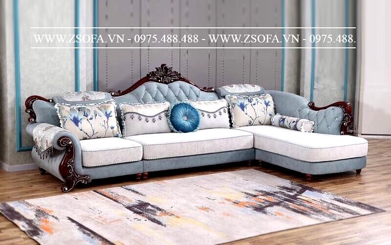 Sofa góc tân cổ điển cho phòng khách thêm sang trọng