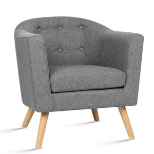 sofa đơn armchair màu xám lông chuột