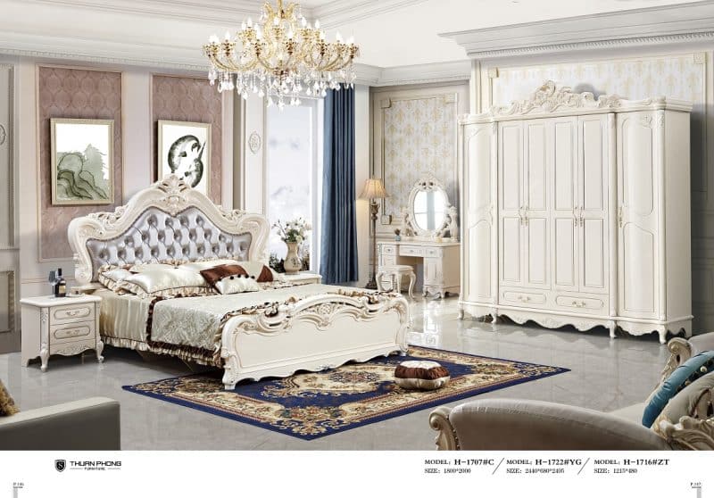 Trọn bộ giường tủ, bàn phấn BGN1707