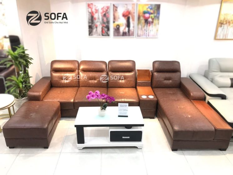 Sofa da gỗ sồi Nga L59