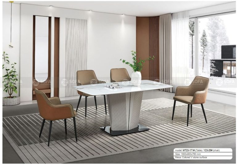 Bàn Ăn Đá Cẩm Thạch TERA-MT2321