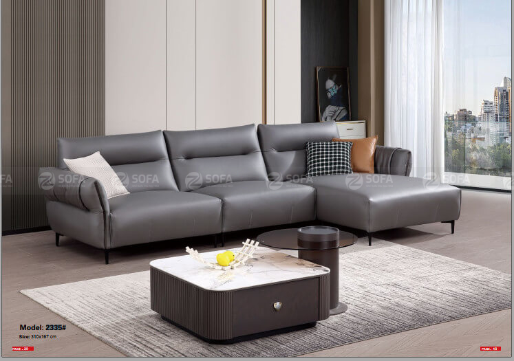 Tận dụng góc cạnh trong nhà với bộ sofa chữ L nỉ