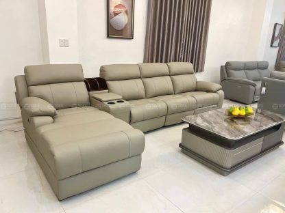 Sofa thư giãn chỉnh điện da bò ZT2621