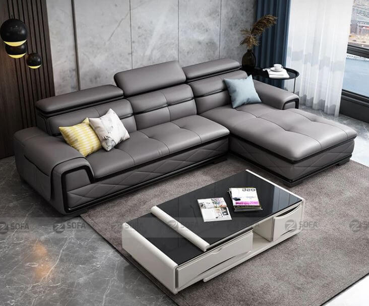 Chọn mua bộ ghế sofa góc bọc da phòng khách chất lượng