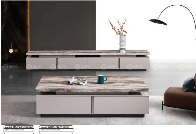 Bàn trà mặt đá B563
