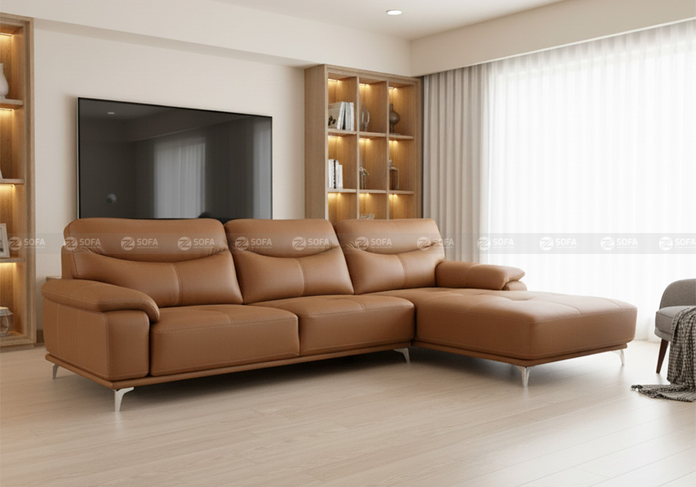 Sofa Da Bò thiết kế kiểu Ý ZL173C