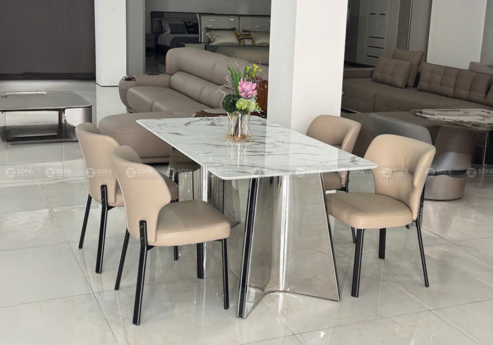 Bàn Ăn 6 Ghế Mặt đá TERA-288