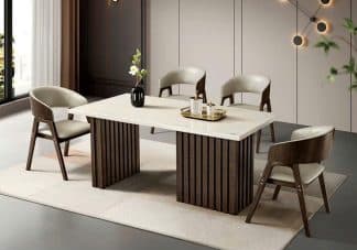 Bàn Ăn 6 Ghế Mặt đá tự nhiên TERA-283