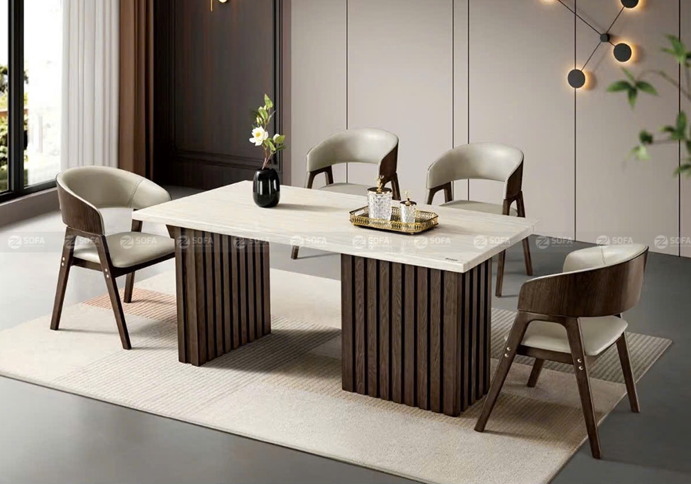 Bàn Ăn 6 Ghế Mặt đá tự nhiên TERA-283