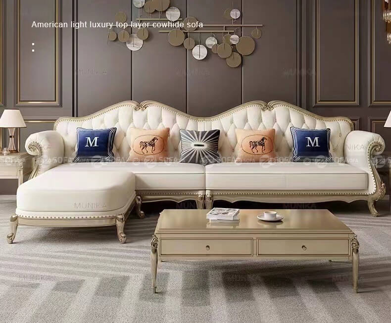 Bộ ghế nệm sofa tân cổ điển phòng khách mua từ đâu?