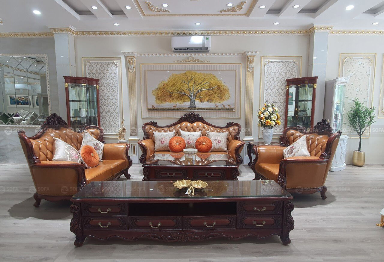 Nên chọn mua bộ nội thất bàn trà sofa gỗ từ đâu tốt?
