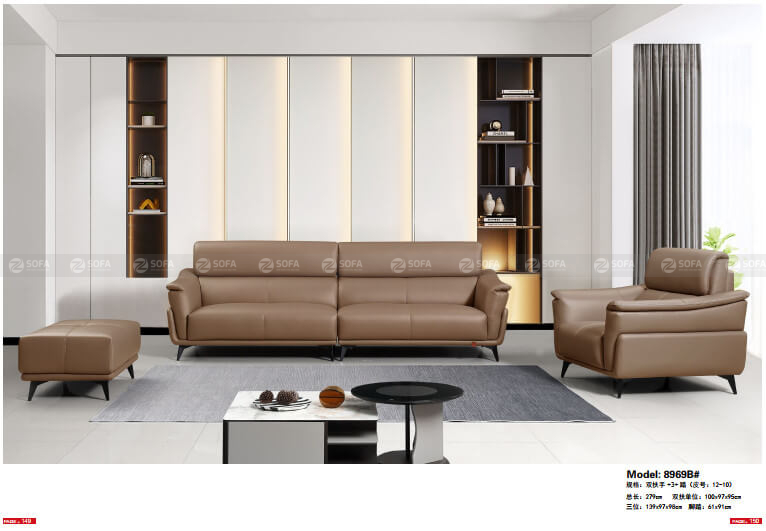 Chọn mua bộ ghế sofa kiểu dài phòng khách