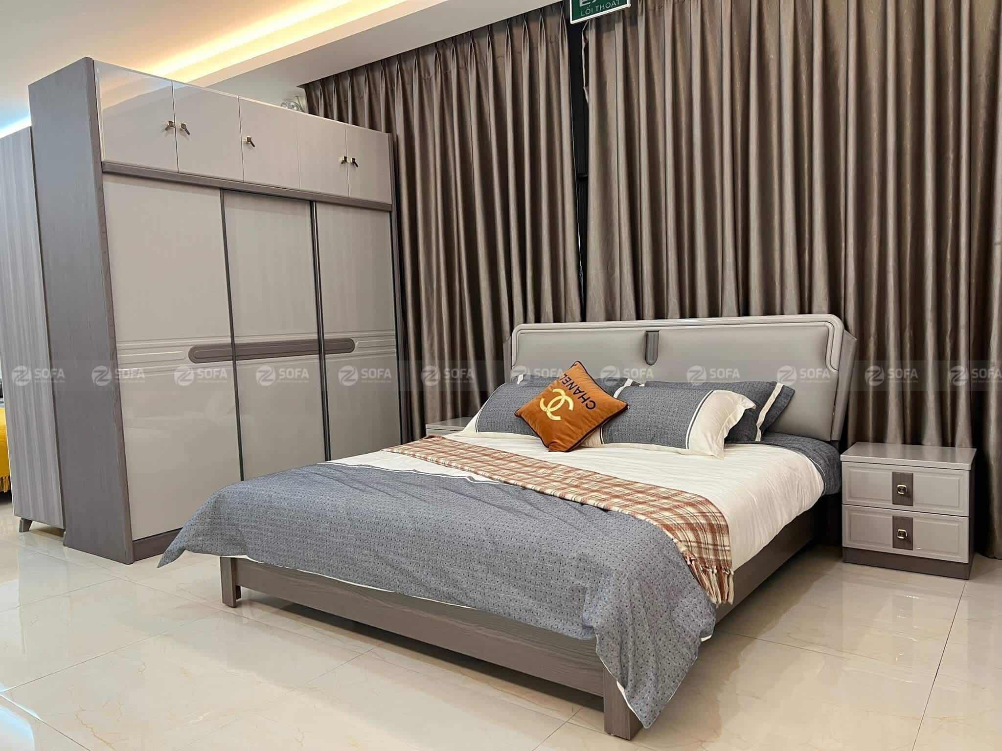 Tìm mua bộ giường ngủ kiểu lót nệm cho gia đình
